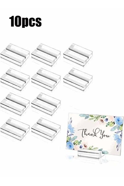 Generic 10pcs acrylic stand transparent position card holder, 50*30*10mm acry...