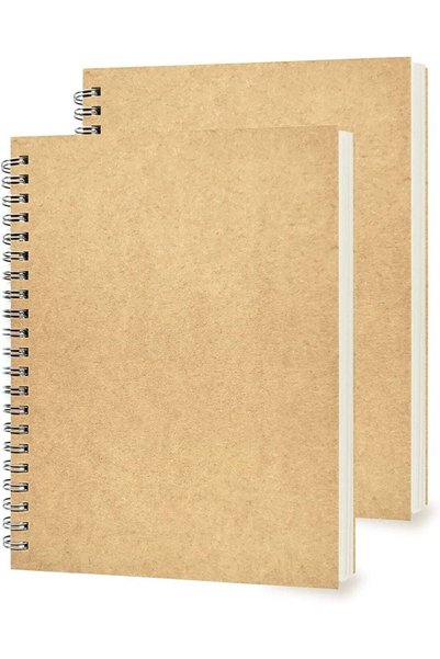 Generic 2 Pack Spiral Ruled Notebook, Soft Yellow Cover Spiral Notebook, Memo...