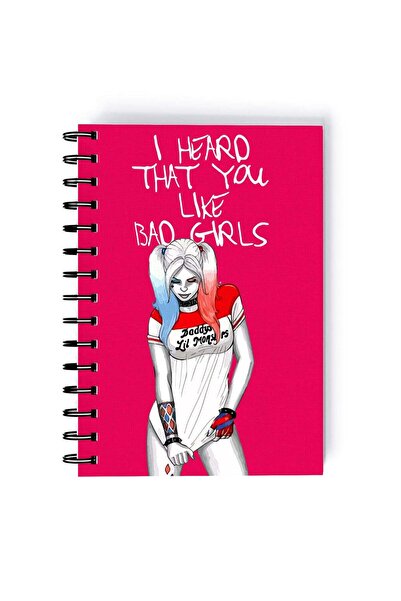Generic Spiral A5 Notebook Dr Harleen Quinzel I heard you like Quote Harley Q...