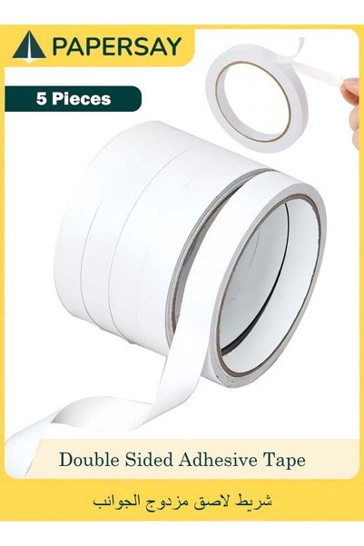 Generic 5 Pieces Double Sided Adhesive Packaging Tape Set (10mmx 10m)
