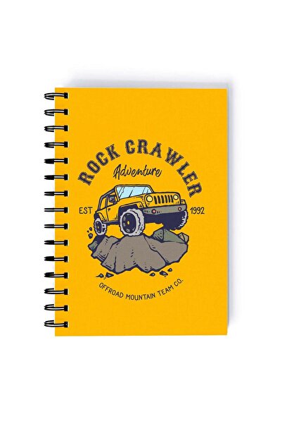 Generic Spiral A5 Notebook Camping Adventure Offroad Yellow Aesthetic