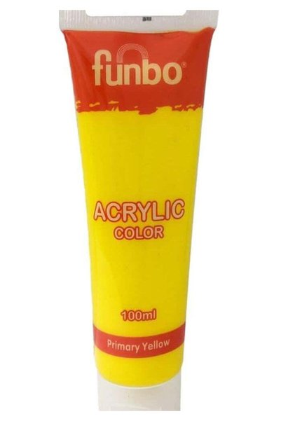 Generic Funbo Acrylic Color Tube 100ml - Primary Yellow