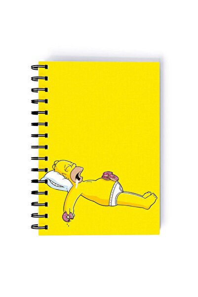 Generic Donut Printed Spiral A5 Notebook Blue/Pink/Yellow