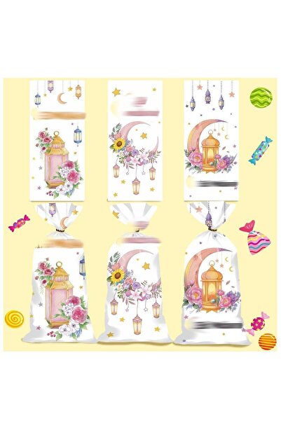 Generic Ramadan Candy and Gift Bags 50 Pack Three Designs Moon Rose Party Fav...