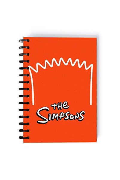 Generic Bart Simpson Pants Printed Spiral A5 Notebook Yellow/Orange/Blue