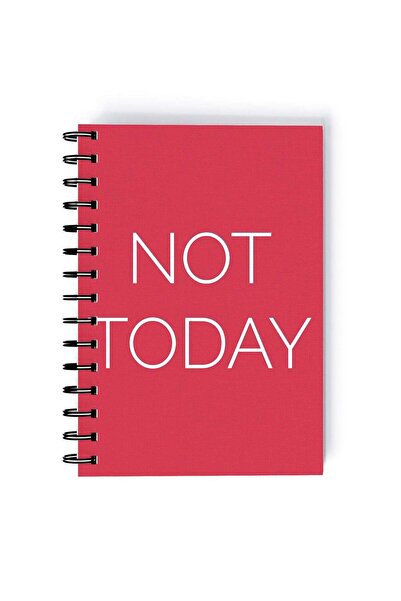 Generic Spiral A5 Notebook Funny Quote Office Life Not Today Pink Aesthetics