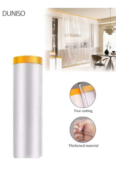 Generic Pre-Taped Masking Film, 2.7m x 20m, High Tack Washi Tape, Transparent...