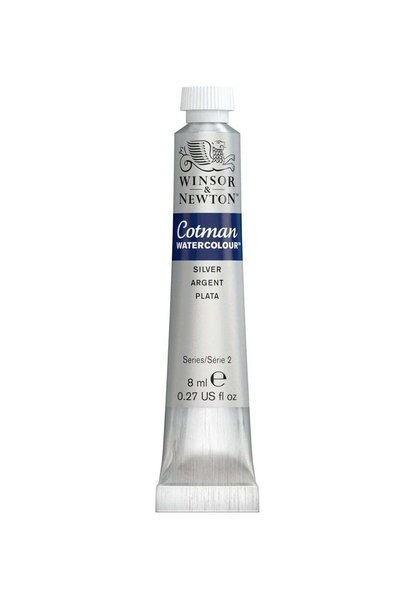 Generic Cotman Watercolour Paint Tube 8ml Content Silver
