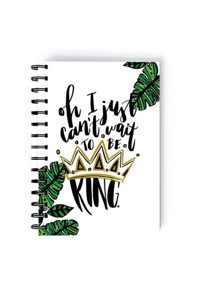 Generic Lion King Themed Spiral A5 Notebook Blue/Beige/Black