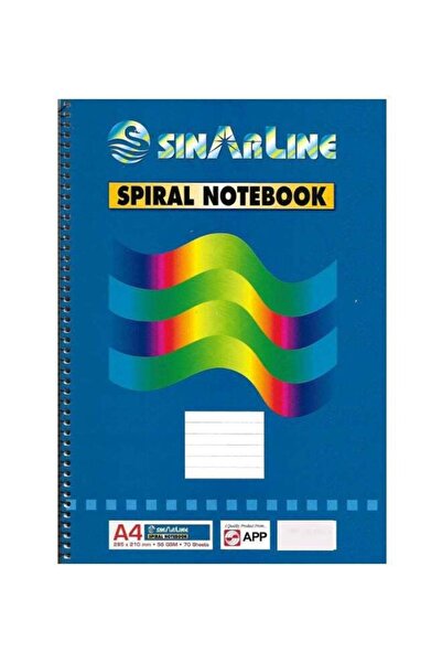 Generic 6-Piece A4 Spiral Bound Notepad Blue/Green/Black