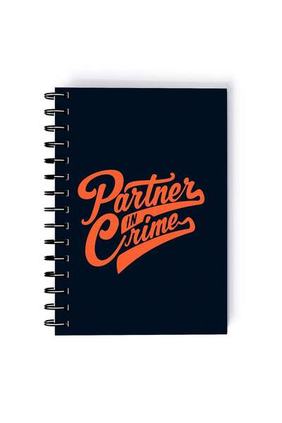 Generic Spiral A5 Notebook Typography Funny Friendship Goals Partner in Crime...