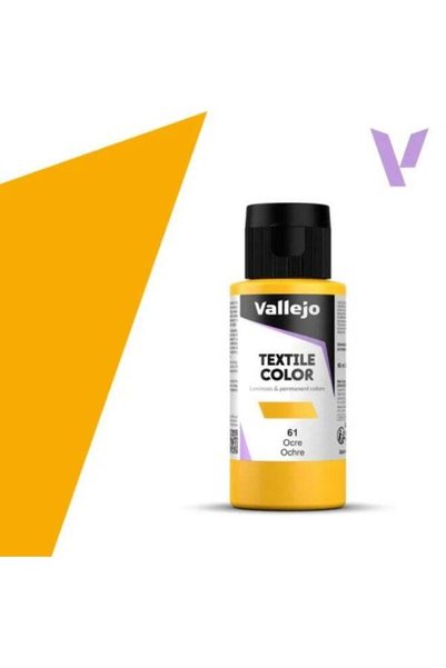Generic Textile Fabric Paint Ochre 61 – 60ml Bottle Matte Washable Finish Art...