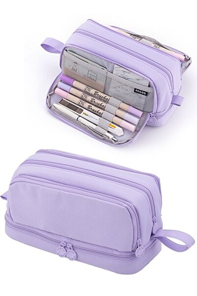 Generic Big Capacity Pencil Case Canvas High Large Storage Pouch Marker Pen C...