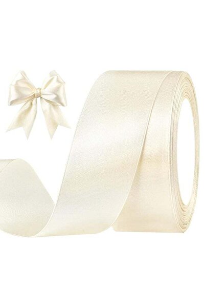 Generic Ivory Satin Ribbon - 1-1/2 Inches x 25 Yards Fabric Satin Ribbon for ...