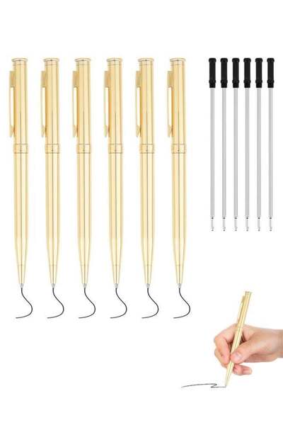 Generic 6 Pack Metal Ballpoint Pens Retractabl Ballpoint Pens Writing Pens wi...