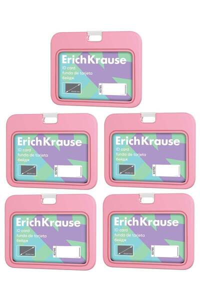Generic 5-Piece Silicone ID Card Holder 85x54mm Pink