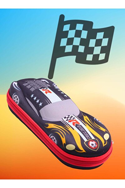 Generic Cool Black Race Car Pencil Box for Boys - Shockproof School Supplies ...