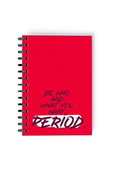 Generic Spiral A5 Notebook Typography Motivational Quote Be Who you are Red A...