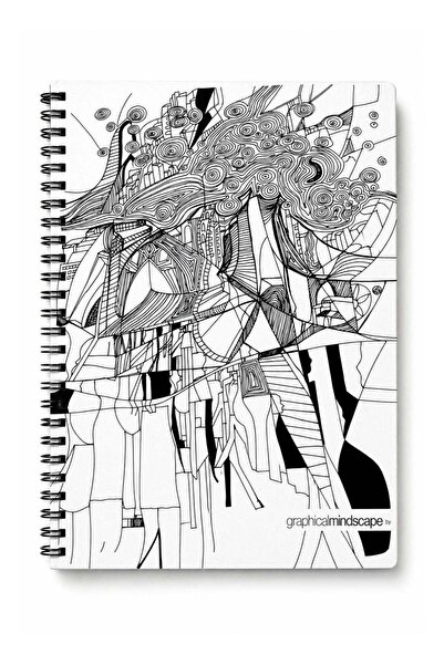 Generic Peacock White Mindscape Artistic Spiral Notebook A4 2 Subject 100 Pag...