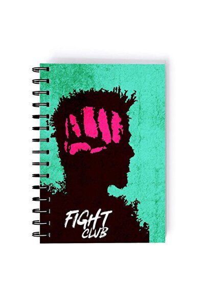 Generic Brad Pitt From Fight Club Printed Spiral A5 Notebook Grey/Brown/Black