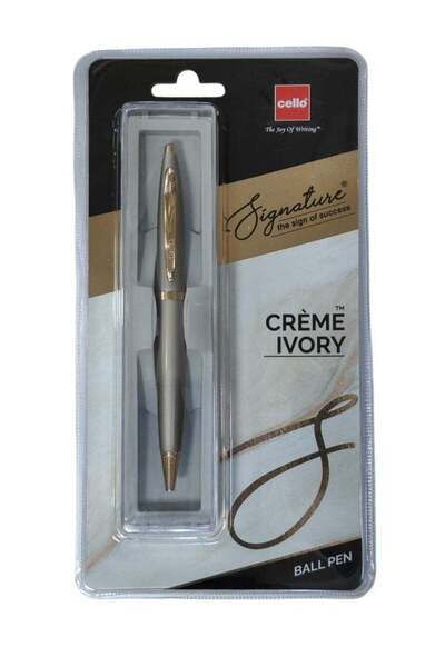 Generic Cello Signature Creme Ivory Ball Pen - Blue Ink