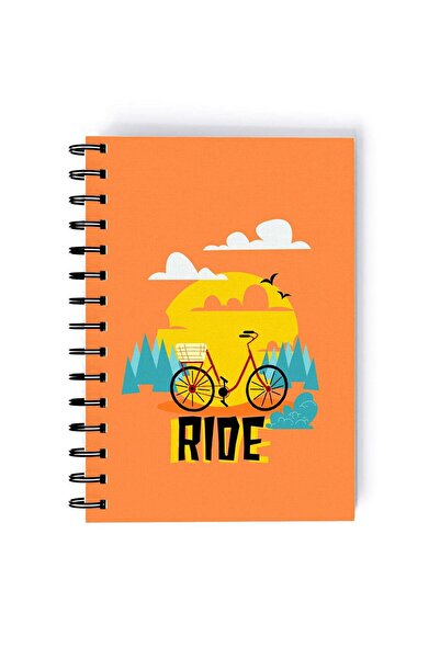 Generic Spiral A5 Notebook Cute Cartoon Ride Bicycle Funny