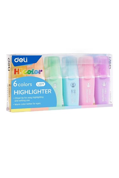 Generic 6-Piece Mini Highlighters Pastel Colours