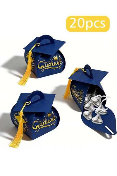 Generic 20 Pcs Graduation Cap Gift Box Party Decorations Graduation Party Fav...
