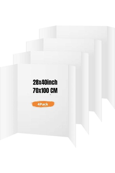 Generic AL FAKHAMA Tri-Fold Presentation Board - 4 Pack