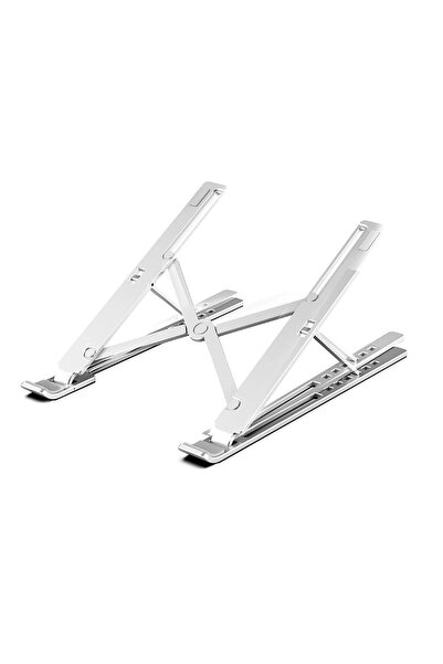 Generic Adjustable Aluminum Alloy Foldable Laptop Stand Silver