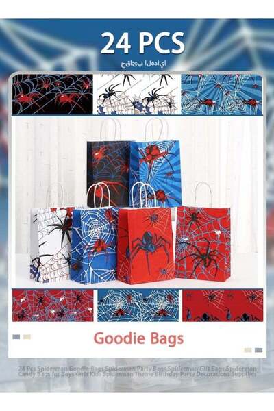 Generic 24 Pcs Spiderman Goodie Bags Spiderman Party Bags,Spiderman Gift Bags...
