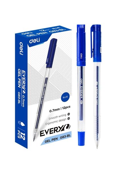 Generic 12-Piece Every Gel Ink Pen 0.7mm Tip Blue Ink