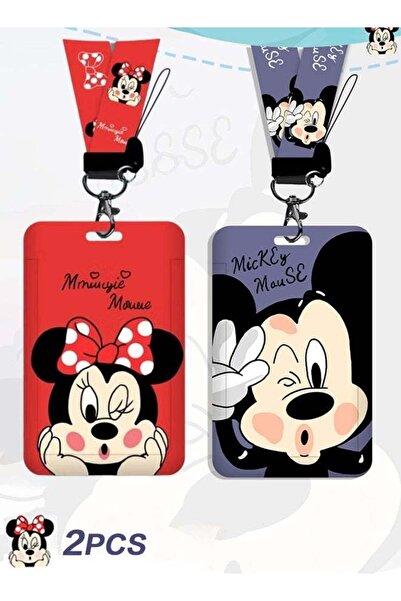 Generic Minnie Mouse and Mickey Mouse Student ID Card Identification Card, Wi...