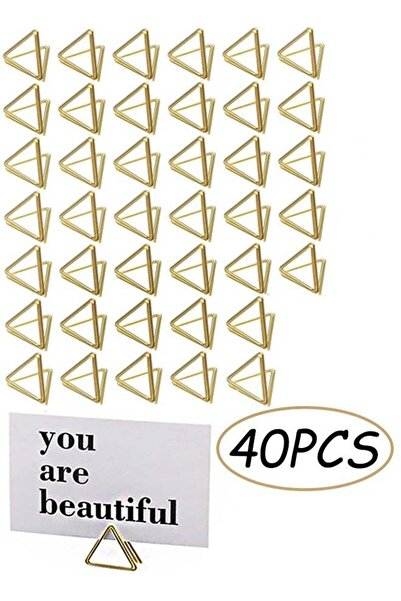Generic 40 Pieces Triangle Shape Name Card Holder, Mini Wedding Table Number ...