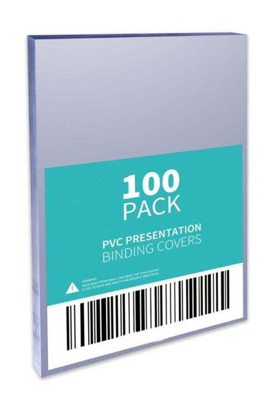 Generic [Pack of 100] A4 Clear Binding Sheets, [200 Micron] Transparent Repor...