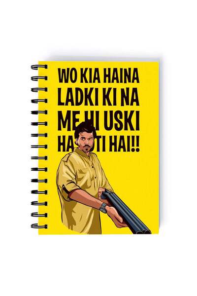 Generic Spiral A5 Notebook Mirzapur Quote Munna Bhaiya TV Series Munna Tripathi