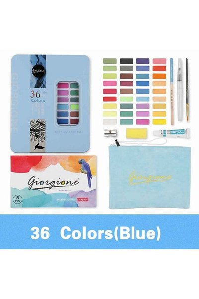 Generic 36 Colors Solid Watercolors Paints Set Pigment Drawing Painting With ...