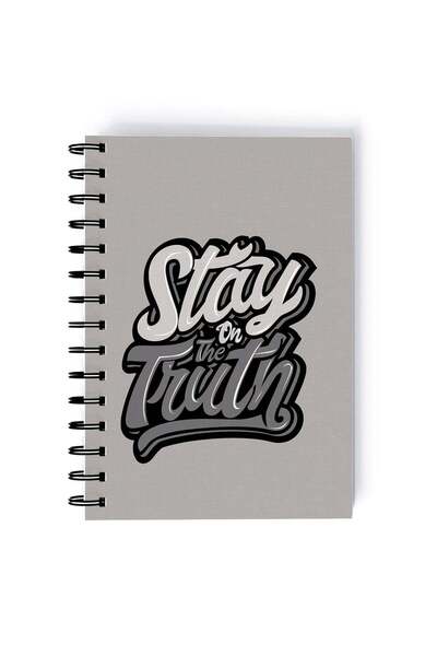Generic Stay On Truth Design Rectangle Spiral A5 Notebook Multicolour