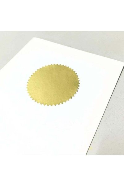 Generic 200 Pcs 2 Inch Gold Foil Seal Stickers, Matte Metallic Self-Adhesive ...