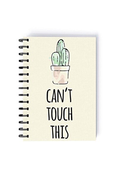Generic Spiral A5 Notebook Funny Quote Typography Cant Touch This Cactus Aest...