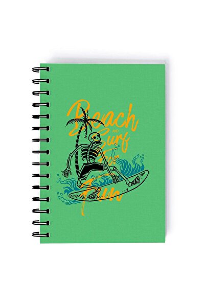 Generic Beach Surf Rectangle Spiral A5 Notebook Multicolour