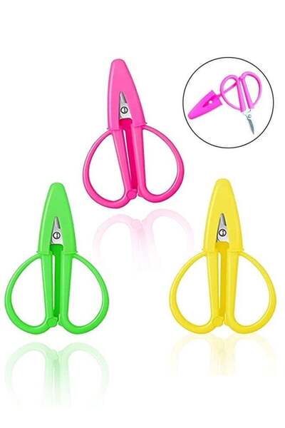 Generic 3Pcs Mini Scissors Set, Travel-Sized Tiny Small Scissors with Cover, ...