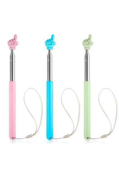 Generic 3pcs Telescopic Teachers Pointers, Extendable Pointing Stick Retracta...