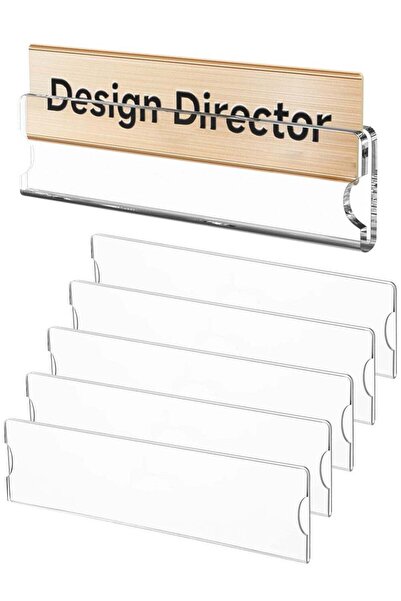 Generic Acrylic Wall Name Plate Holder,Clear Plastic Sign Label Frame with Ad...