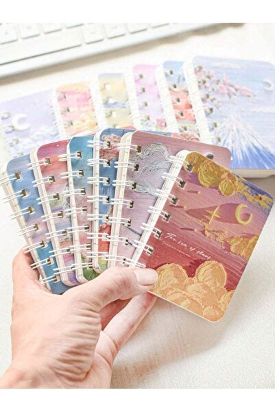 Generic 4-Pack A7 Spiral Notebooks – 60 Sheets / 120 Pages Each, Thick Lined ...