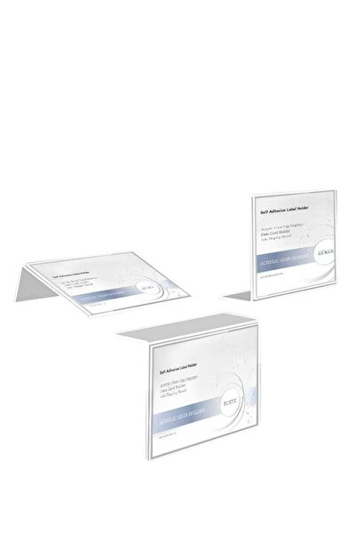 Generic Self Adhesive Label Holder Acrylic Price Tag Displays Sign Holder L-S...
