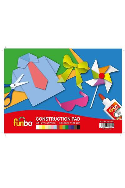 Generic 50-Sheet A4 Size Construction Pad With Thick Coloured Sheets
