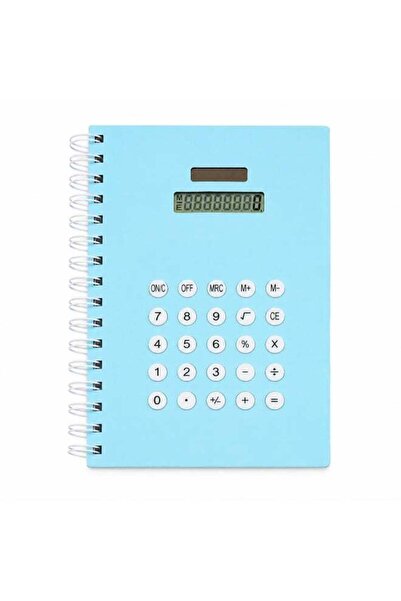 Generic Calculator Spiral Notebook, Ruled Writing Notebook with Built-In Calc...