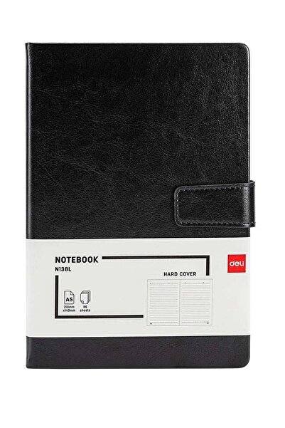 Generic A5 Size Hard Cover Executive Notebook 96 Sheets Black