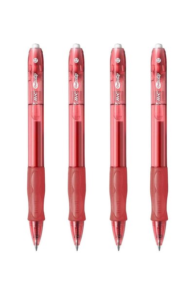 Generic 4-Piece Gelocity Gel Ink Pen 0.7mm Tip Red Ink
